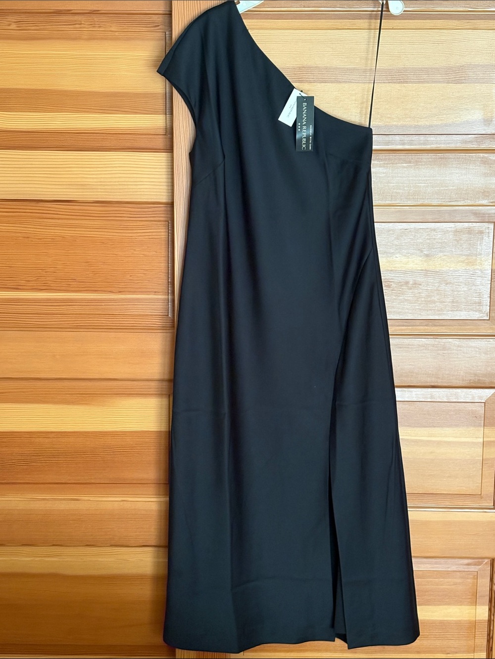 Banana Republic One-Shoulder Black Evening Dress